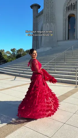 Proof that feathers make twirling 10x more fun 💃🏽 @Krishna Fashion House does it yet again 🥰 #desifasion #indianbride #indianwedding #southasian #lehenga 