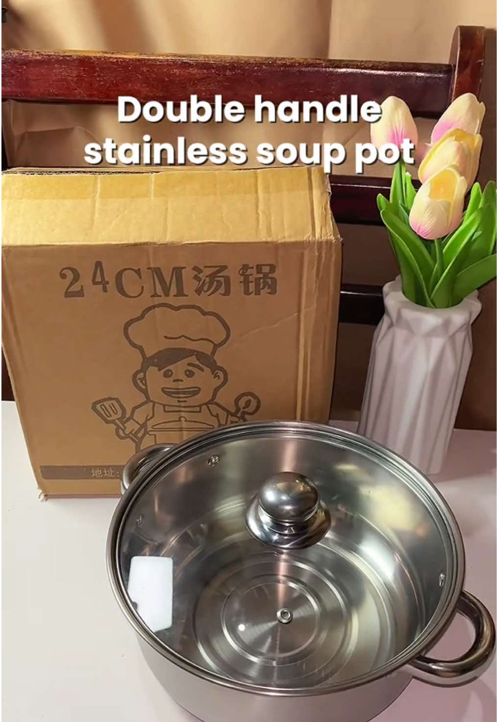 Stainless steel casserole #casserole #stainlesssouppot #kitchenware #cookingware 