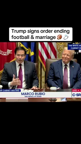 💍 🏈 “I’m ending this NOW!” Trump bans football & marriages #trump #trumpsupporters #donaldtrump #fyp #foryou #foryoupage #foryourpage #fypシ #maga #trending #viral #omg #wow #facts #news #breakingnews #breaking #liberal #democrat #conservative #republican Donald Trump MAGA