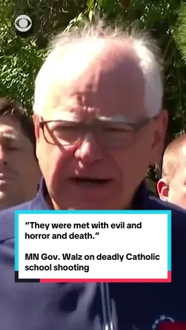 “Instead of that joy and that curiosity and that learning, they were met with evil and horror and death.” Minnesota Gov. Tim Walz spoke to the Minneapolis community on Wednesday, condemning a deadly shooting during a Catholic school Mass that killed at least two children and injured 17 others, saying “there shouldn’t be words for these types of incidents because they should not happen.” #news #minnesota #minneapolis #crime #school 