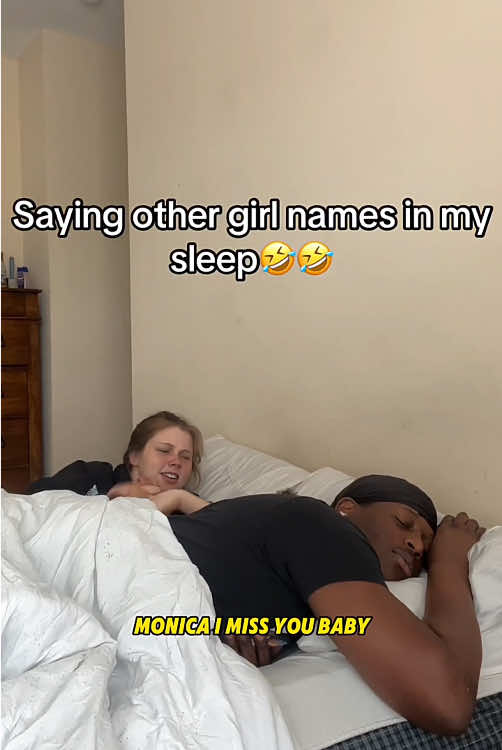 Saying other girl names in my sleep prank 🤣🤪🥰😅#couple #family #prank #funny #funnyvideos #foryoupage #usa 