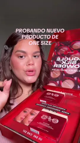 Probando el nuevo polvo de @ONE SIZE BEAUTY 👀 que dicen?? #onesizebeauty 
