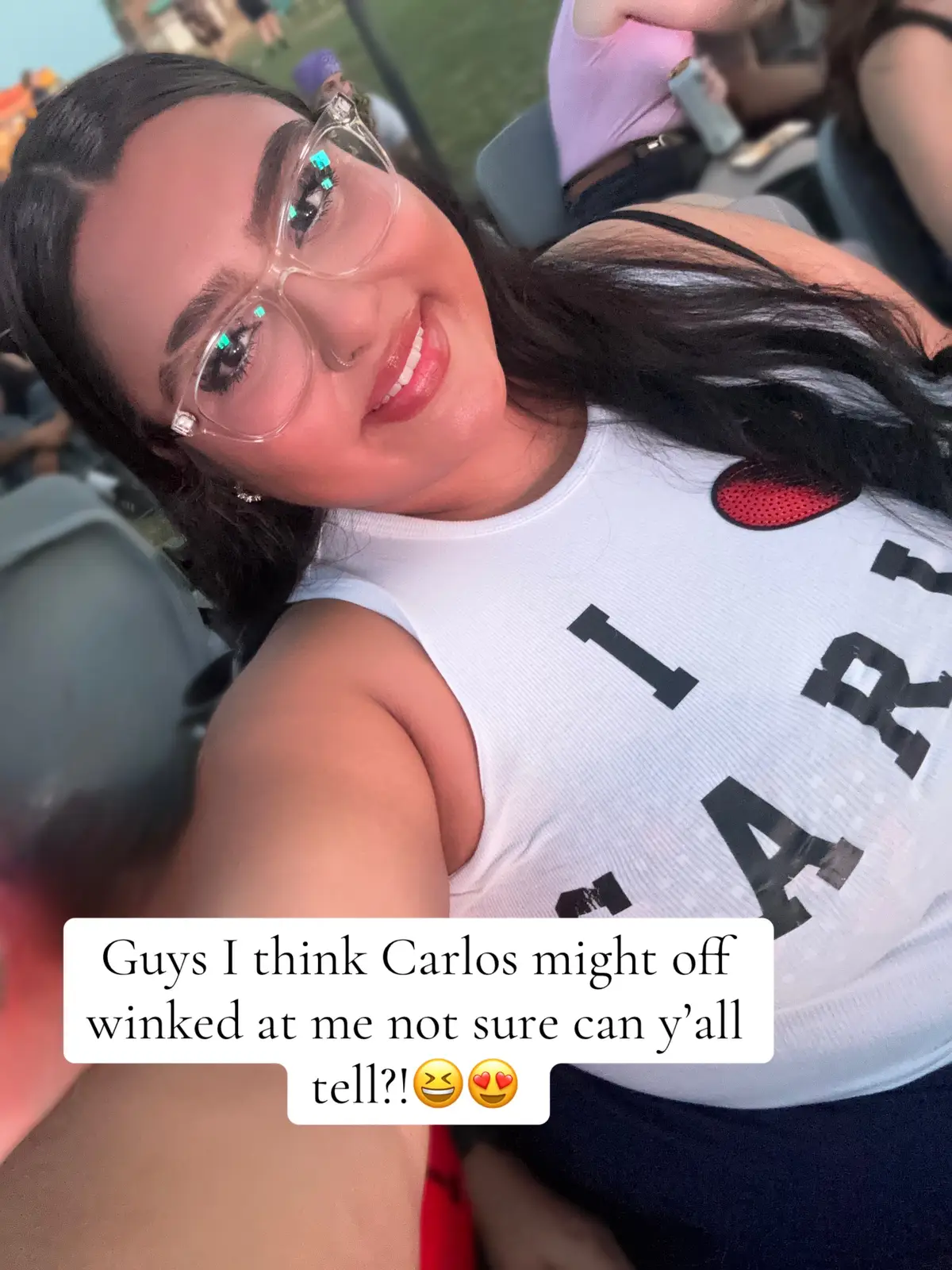 I’m 99% Carlos winked at me (only me) @Big Time Rush 🥰🥰😆😆#foryoupageofficiall #fyp #bigtimerush #foryoupage #arizona 