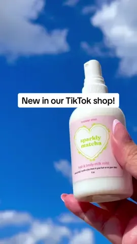 I know fall is around the corner, but our new sparkly matcha scent has us clinging to summer just a bit longer ✨🍵💕☀️ #bodyoil #bodyspray #showerroutine #selfcareroutine #tiktokshoplabordaysale 