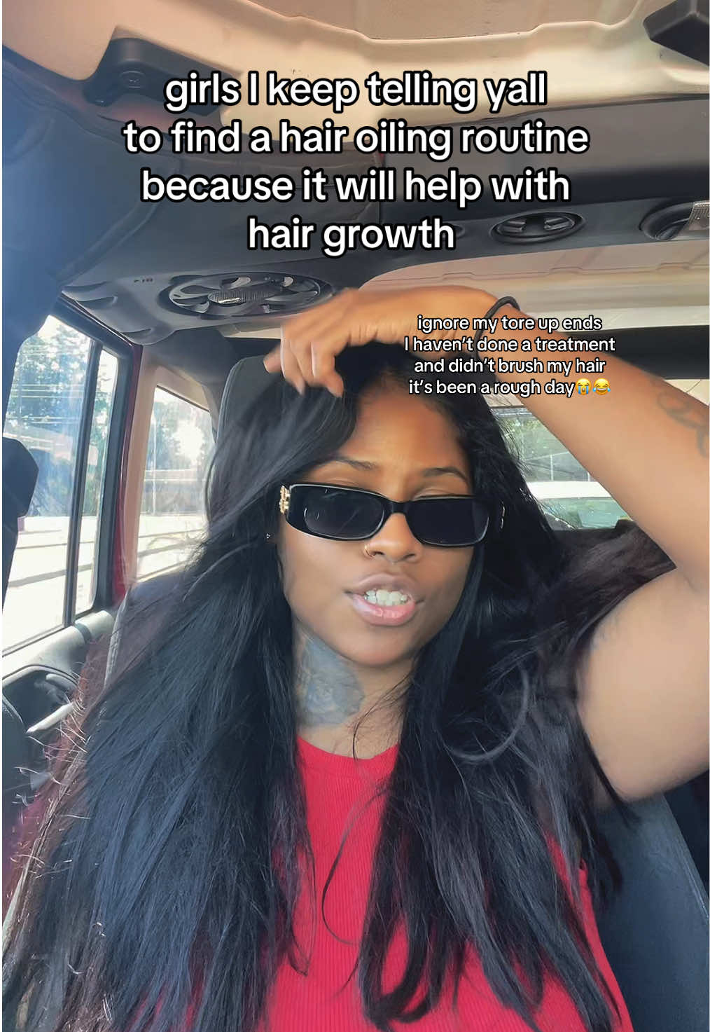 Girlies start that hair oiling routine now ! #hairoilforhairgrowth #oilinghair #haircarefordamagedhair #girltalk #cartalks 