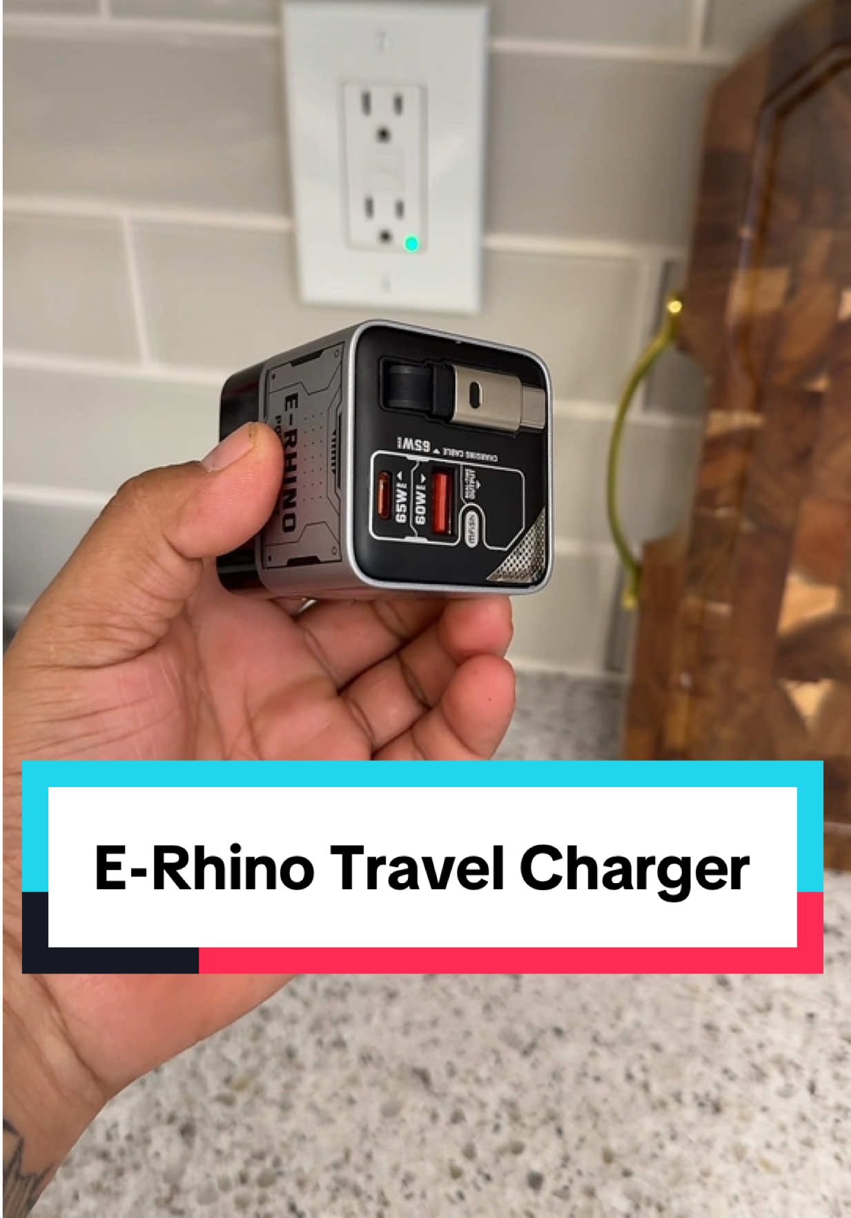 Why carry around bulky bricks when one compact charger does it all? ⚡ The E-RHINO 65W fast charges your phone, laptop & more — with a retractable cable for no messy cords. Perfect for travel, everyday use, and way more affordable than buying multiple chargers. Don’t miss the flash sale! 🔥 #TravelCharger #FastCharging #65WCharger #TechEssentials #mfish 
