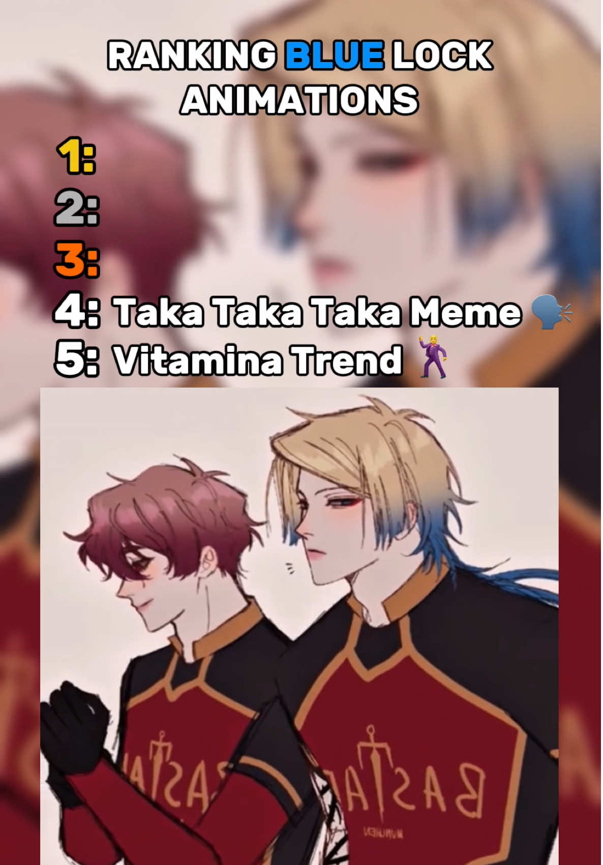 Ranking blue lock animations #top5 #ranking #bluelock #animation #animationmeme 