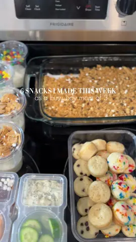 6 snacks I made this week for my 3 boys. Share, Save and come back next week. 🤍✨ #snack #backtoschool #momlife #food #snackideas