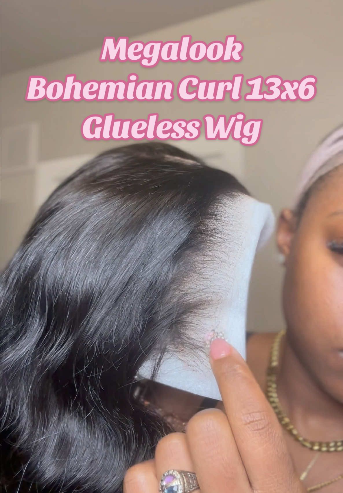 @Megalookhair Bohemian Curl 13x6 Glueless Wig, Preplucked, Pre Bleached & Pre-Cut