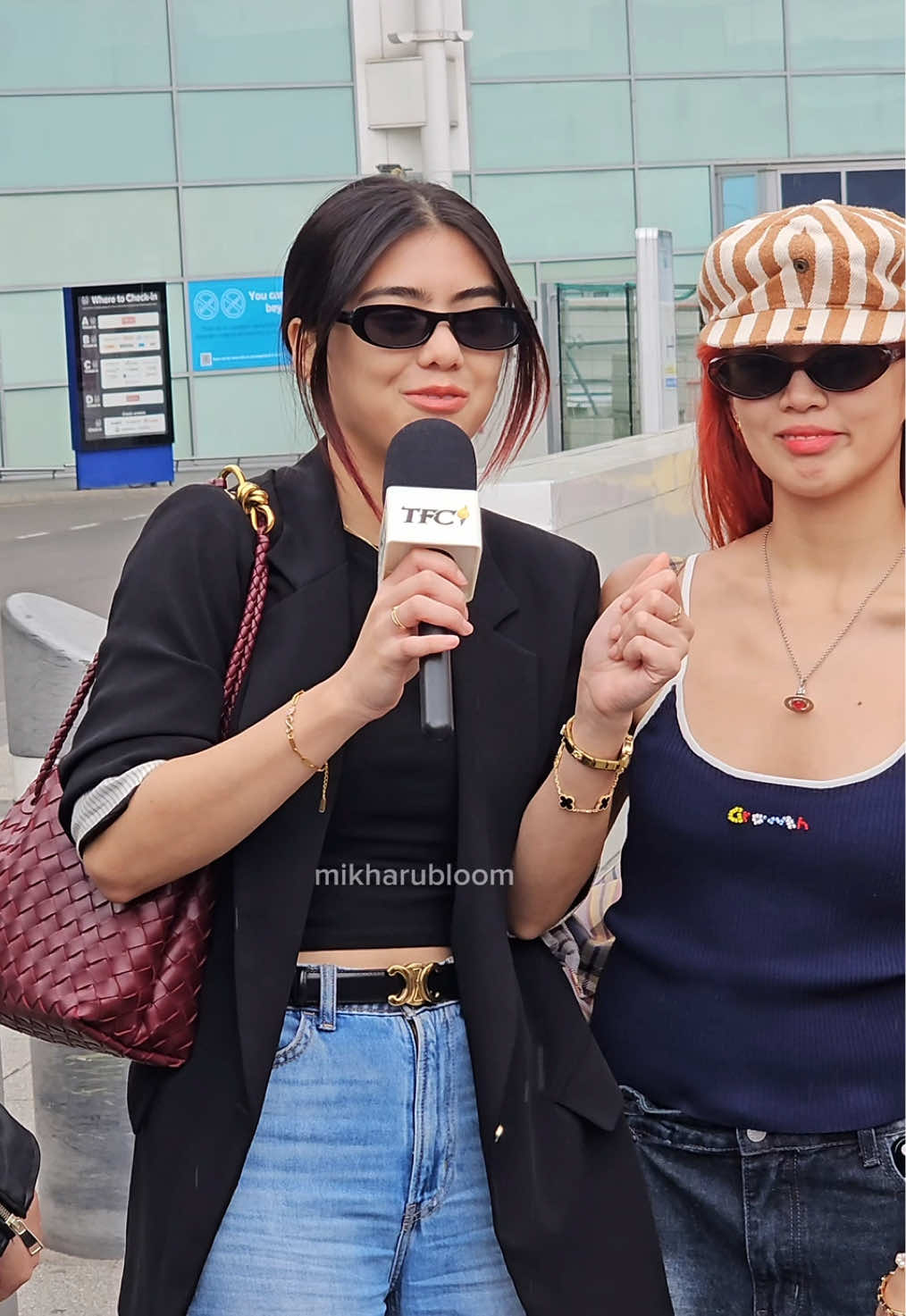 BINI AT BIRMINGHAM AIRPORT FOR ASAP ENGLAND @MIKHA LIM. @BINI PH #biniasapengland #mikha #mikhalim #mikhafancam 