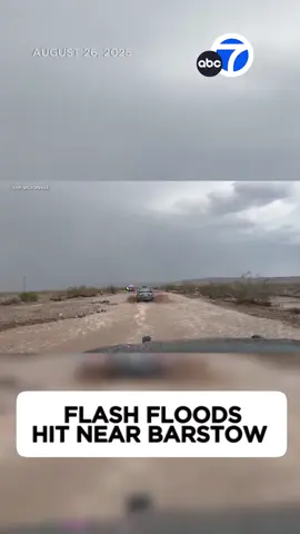 A monsoon in the Barstow area triggered flash flooding in the region. State Route 247, south of Barstow, is closed until further notice as crews assess the damage from the flooding.