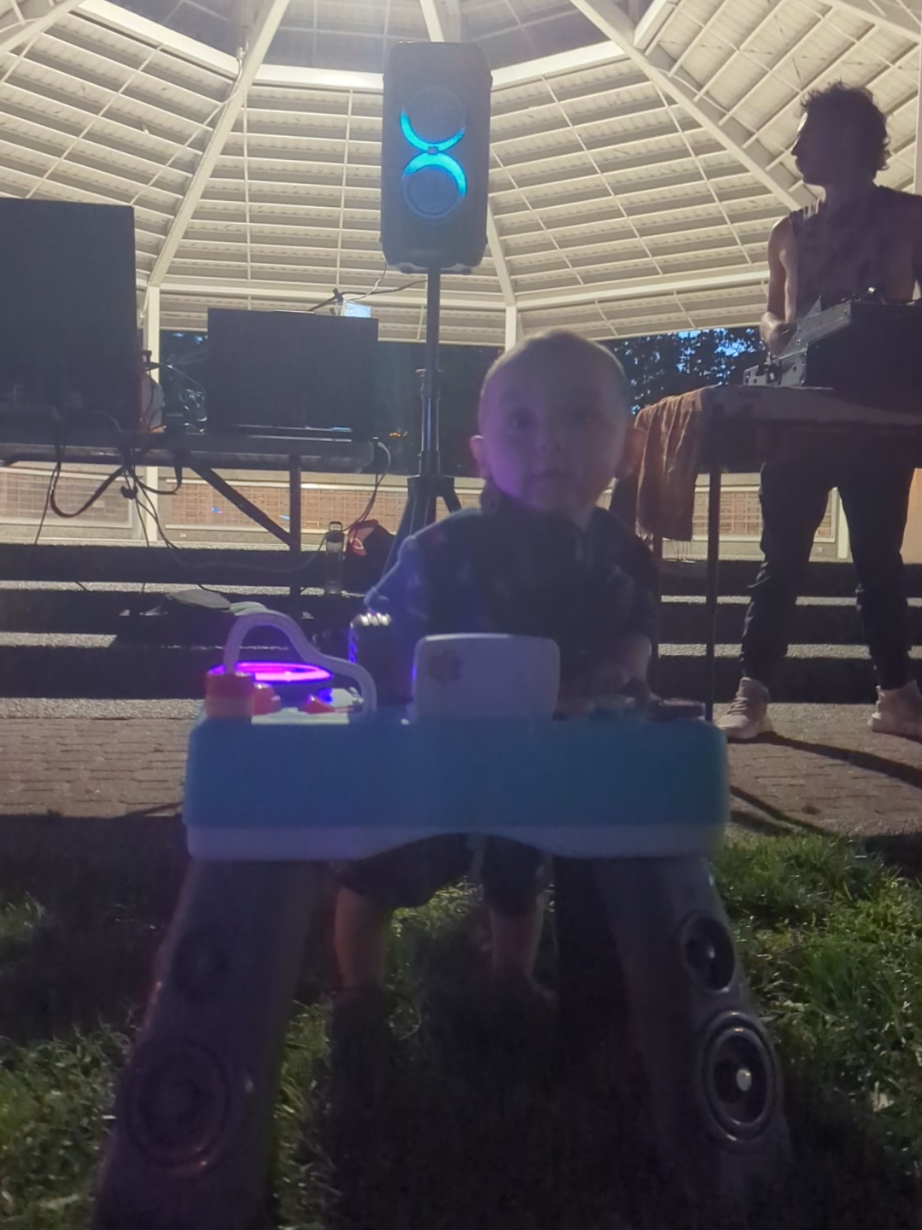 DJ rome had his first show last thursday! 😎🥰 #fisherprice #dj #djrome #babycontent #babytok 