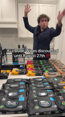 ALL Dude Wipes discounted until August 27th ‼️ #dudewipes #wipes #wetwipes #flushablewipes #dudewipesformen @dudewipes 