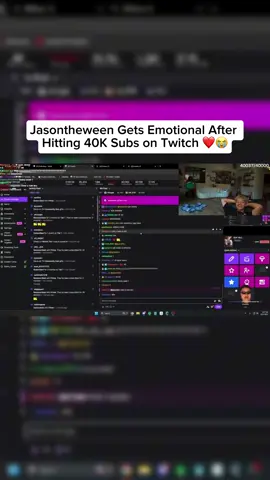 Jasontheween got emotional after hitting 40K subs on Twitch & gaining 15K since his last stream ❤️😭 #Jasontheween #NMS #TwitchChat #FaZe #FYP