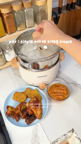 MasyaAllah Alhamdulillah, gini aja nikmat bangettt🥹🫶🏻 @Samono Indonesia  #makansederhana #makansiang #pancilistrik #pancilistrikserbaguna #satuharisatukonten 