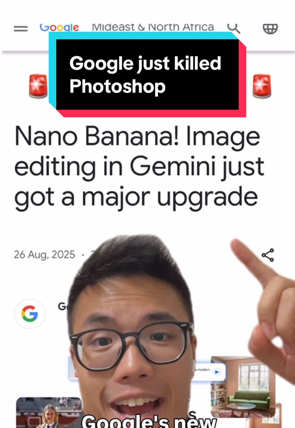 Google's new image generator Nano Banana just replaced photoshop and ChatGPT! #ainews #googlegemini #chatgpt #ai #nanobanana 