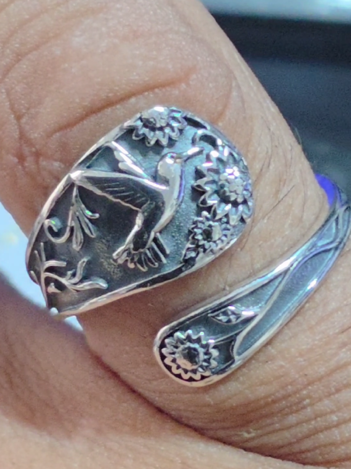 Cute Hummingbird Design Cuff Ring. #ring #jewelry #deals  #sales #getyours 