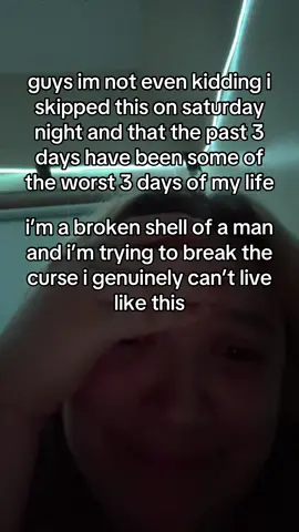 this is not for clout im being so fr i feel cursed please god let me have one good day everything has gone downhill since sunday