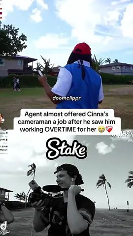 Agent almost offered Cinna’s cameraman a job after he saw him working OVERTIME for her 😭❤️‍🩹 #agent00 #cinna #fyp