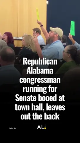 U.S. Rep. Barry Moore faces a hostile crowd Wednesday night at Daphne City Hall, drawing boos and cries of “shame” as he defended President Donald Trump’s agenda and his own record. #trump #alabama #politics #barrymoore #senate 