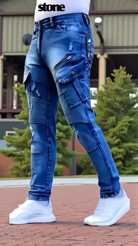 Celana Jeans Cargo Biker Pria #jeanspria 