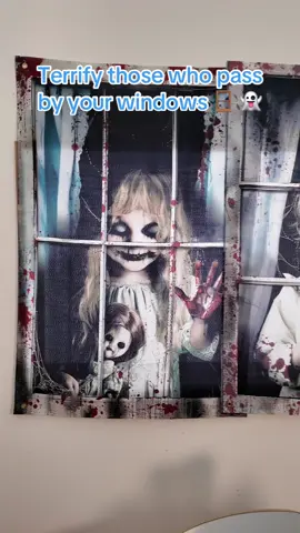 The material of this curtain is fabric not plastic! #halloween #halloween2025 #halloweencurtains #scarycurtain #curtain #windowdecor #halloweendecor #halloweendecorations #halloweenprank 