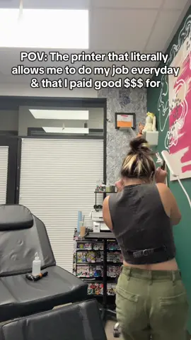 We have a love hate relationship #tattoo #art #california #printer #femaletattooartist 