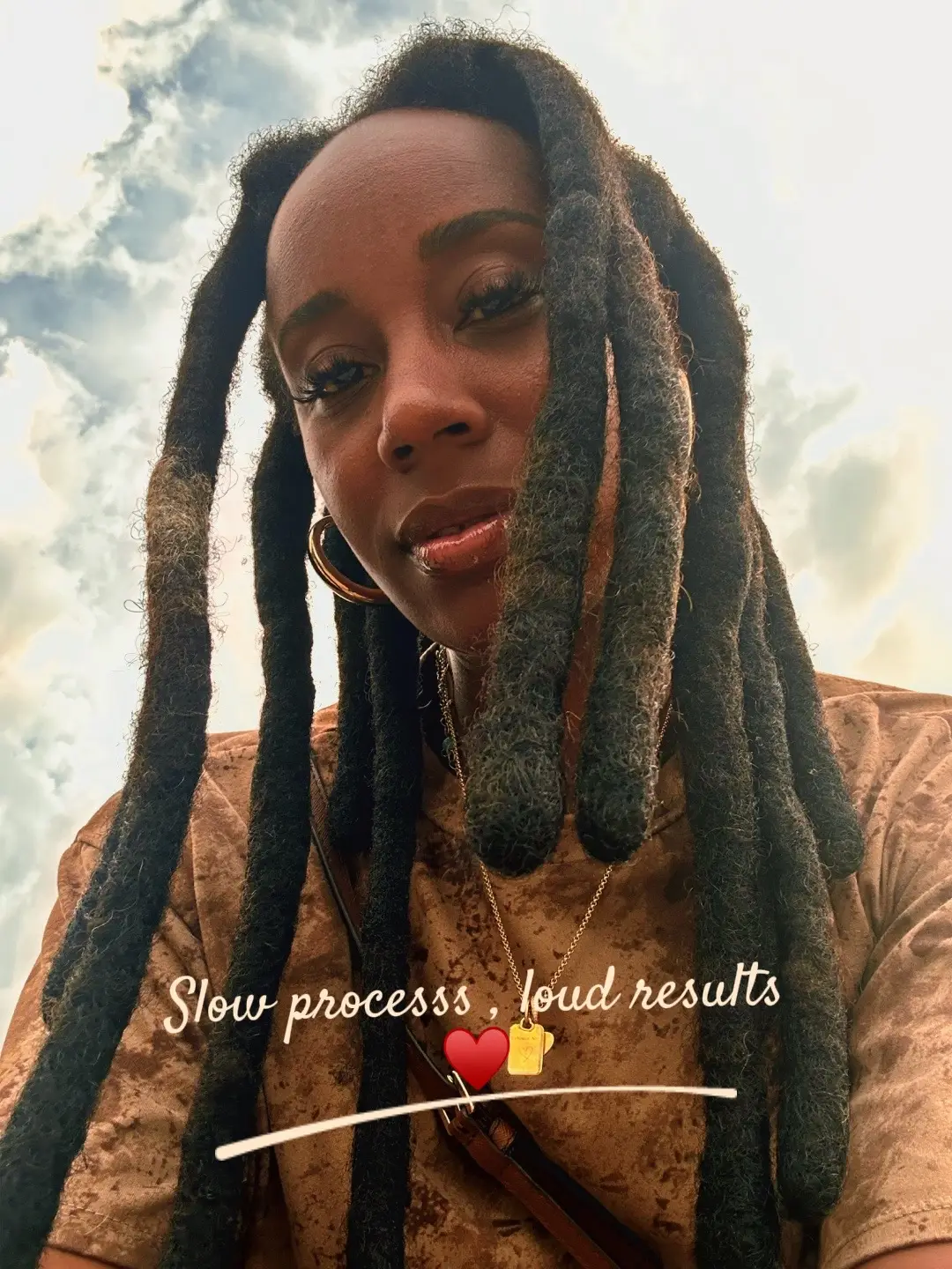 This journey has taught me what patience really looks like . Every stage , every twist , every wick & every inch of growth has its own story . You can’t rush something meant to last .  My locs are more than hair … they’re a reflection of discipline , self love , and becoming .  Be patient with your journey , embrace every part of it .  ♥️ ,  Clanese 