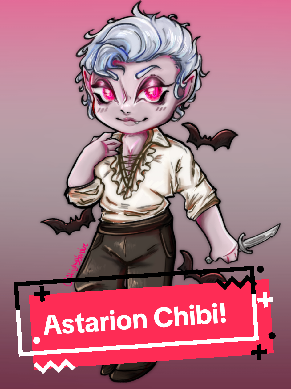 Love how he came out! Might do the rest of the main characters in this style 👀#art #astarion #baldursgate3 #artwork #artistsoftiktok 