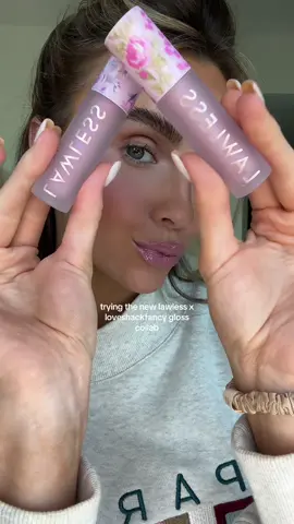 equally glossy shimmery perfection 🤍 @LAWLESS Beauty @LoveShackFancy 