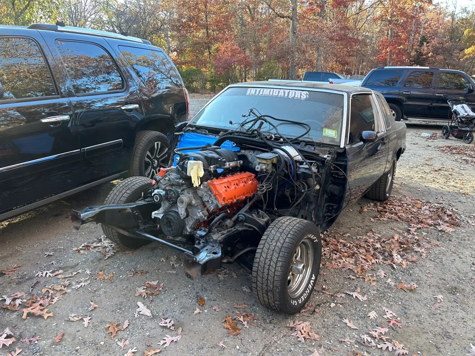 Been quite the journey doing this fab work wiring etc got this bright idea one day and said hey let’s throw a 392 in this car. just waiting on headers to come in than it will be fired up #hemi #gbody #hemiswap #scat #scatpack392 