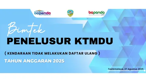 Bersama Bapenda Kota Tasikmalaya SAMSAT Kota Tasikmalaya melaksanakan BIMTEK Penelusuran Kendaraan Tidak Melakukan Daftar Ulang (KTMDU) 🤗   Repost : @Bapenda Kota Tasikmalaya 