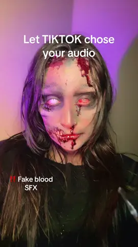 Let TikTok pick my audio 🤣 #sfxmakeup #fakeblood #faceofhalloween #stephanyvarner #denvermakeupartist 