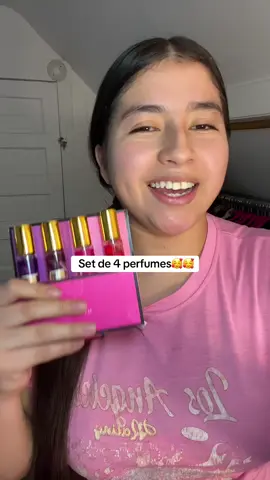 Set de 4 perfumes🥰🥰#perfume #mujer #perfume #mujer #tiktokshop 