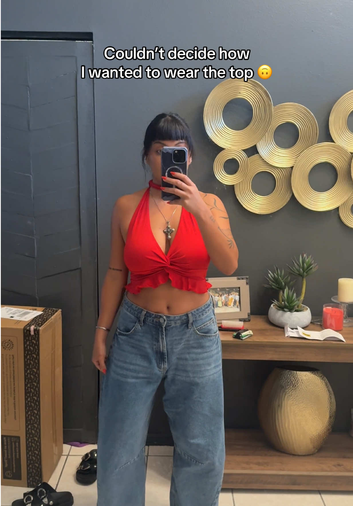 I have been wearing this jeans sm 🫣🤭 #barreljeans #baggyjeans #oot 