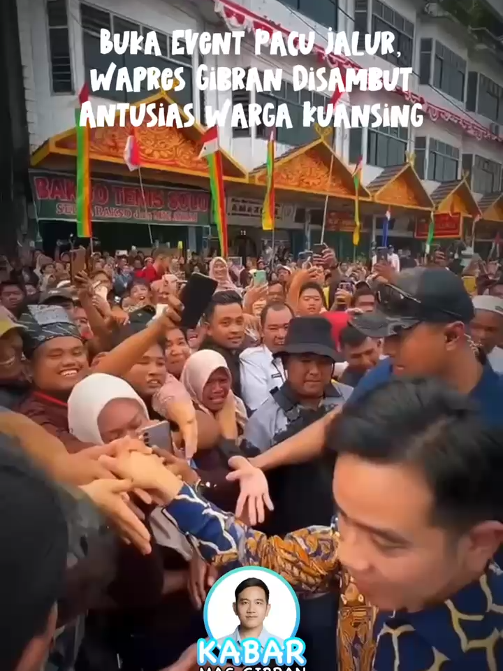 Meriah! Wapres Gibran Buka Pacu Jalur dan Disambut Hangat Masyarakat Kuansing #fyp #gibran #wakilpresiden #gibranrakabuming