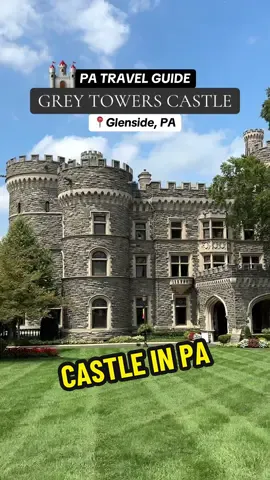 A must-visit castle in PA that you can explore for free! 🏰Who’s going this fall?? 🍂 #pennsylvania #glensidepa #philly #arcadiauniversity #castle 