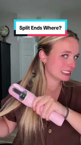 I don’t think I’ve been this scared to try a hair product in my LIFE😂 #haircut #hairhack #splitends #healthyhair #splitendtrimmer 