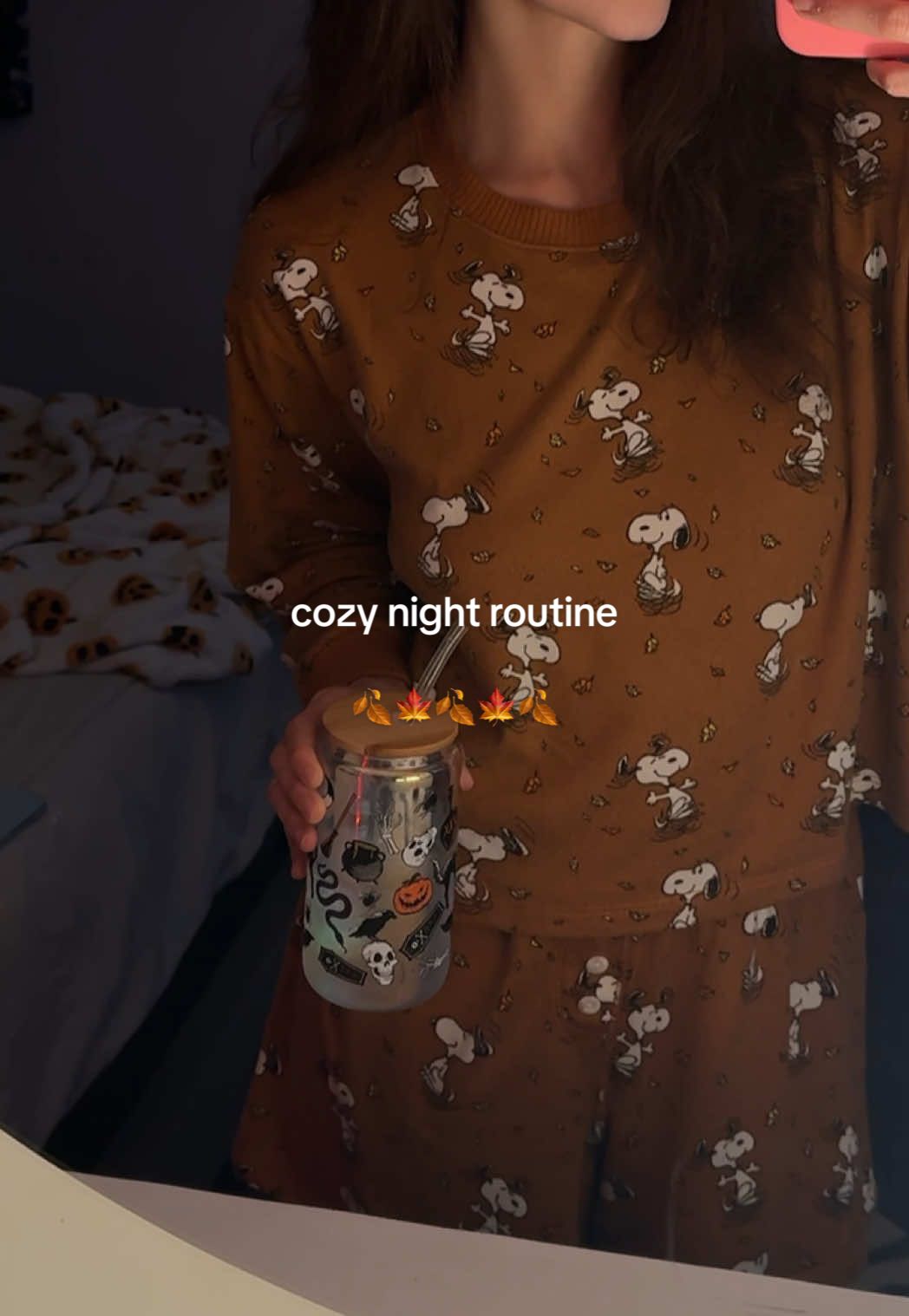 cozy nights are superior, find me at home always 🤭🍂🍁🍂 #cozyaesthetic #cozyathome #nightroutine #nightaesthetic #fallaesthetic 