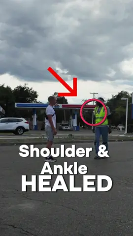 MANS ARM AND ANKLE. HEALED🥹.                      Spirit lead to this man, and Jesus showed up so evidently. Thank you Lord #Jesus #healing #miracle #evangelism 