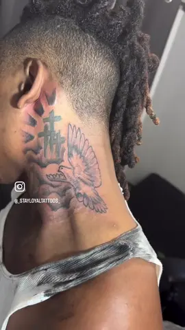 My boy came to add a lil drip to his neck piece 🔥🤝🏾💯 #StayLoyalTattoos🧡🖌️ #bookwithme📲 #tattooideas #tattoos #tattoosformen 