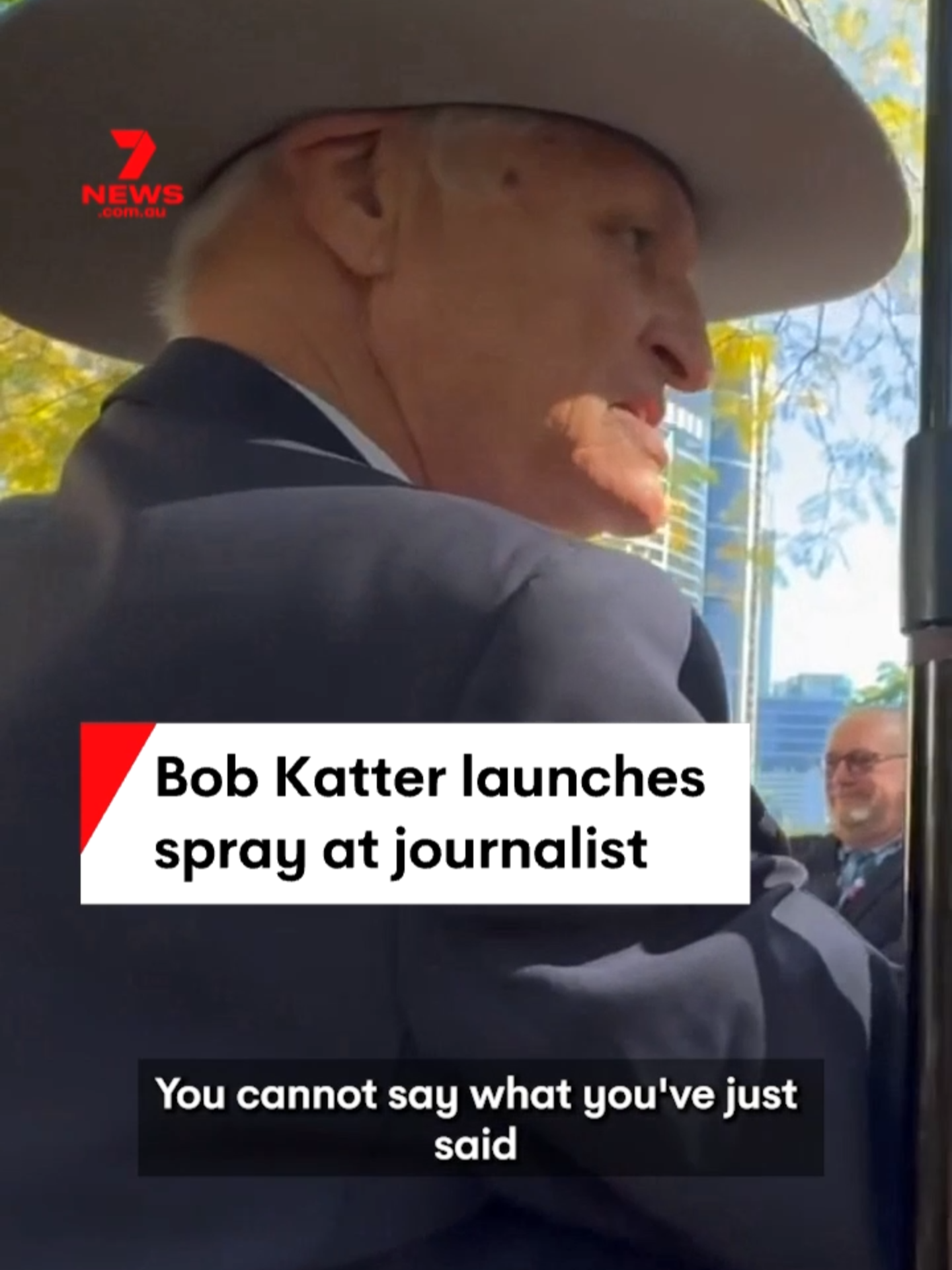 Queensland MP Bob Katter has unleashed an extraordinary spray, calling a journalist a 'racist' after being questioned about his heritage during a press conference for Sunday’s 'March for Australia'. #auspol #7NEWS