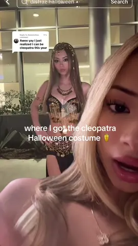 Replying to @Averenomae         17  using a top comment for this video 🌟 here’s all the questions answered about the costume! #halloween #cleopatra #halloweeninspo #outfitinspo #halloweencostume 