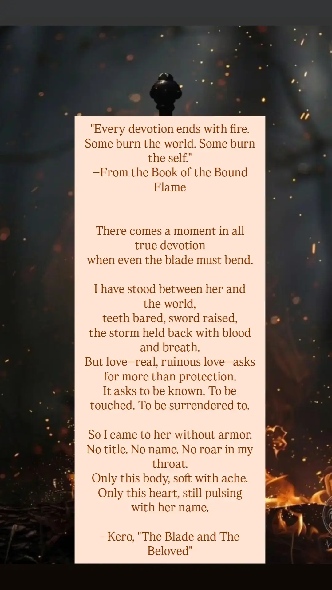 She pressed her hand to my chest–not to claim, but to feel her rhythm moving beneath my skin. #BookTok #writertok #lgbt #mythic #writertok @Sleep Token 