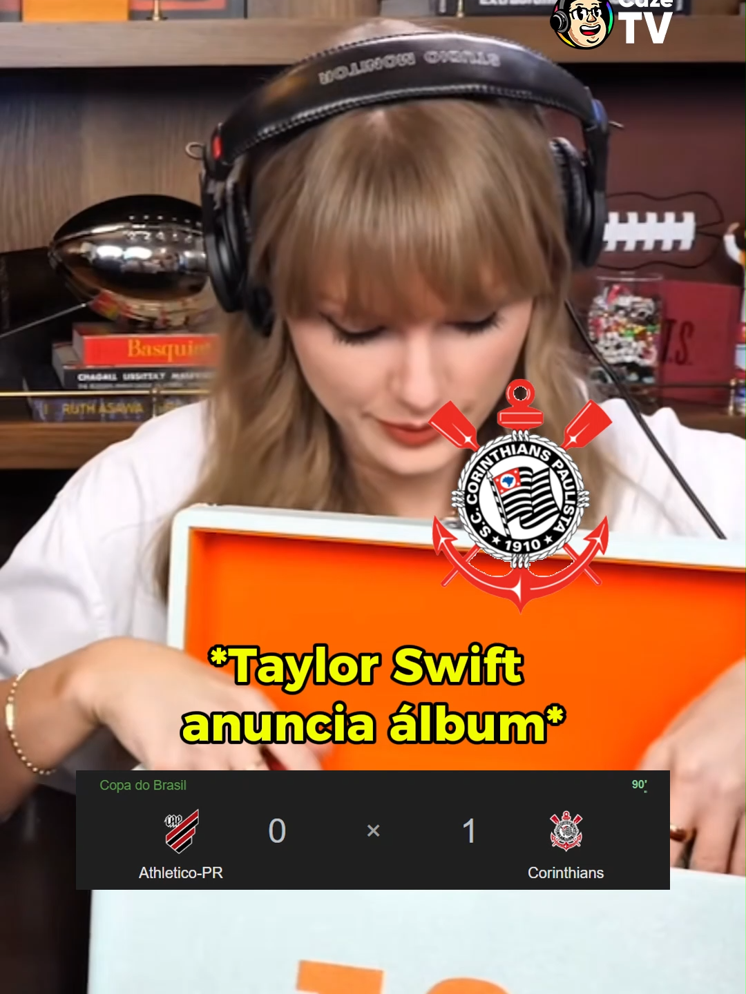 A MÍSTICA NÃO FALHA! TAYLOR SWIFT ANUNCIA ÁLBUM = CORINTHIANS VENCE! 🦅🤝🎤 AVISA QUE É ELA! 🫰 #Corinthians #CopadoBrasil #FutebolBrasileiro #TempoRealCazéTV #Athletico #TaylorSwift #Original #TikTokEsportes