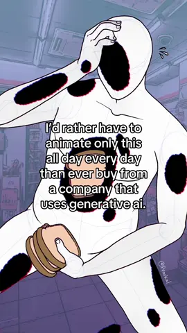 Using AI to advertise just means your product or service isn’t good enough to stand on its own 😟 that’s so embarrassing #realartist #humanartist #animation #digitalart #arttok 