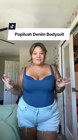 Popilush denim lace trim bodysuit 🤠 