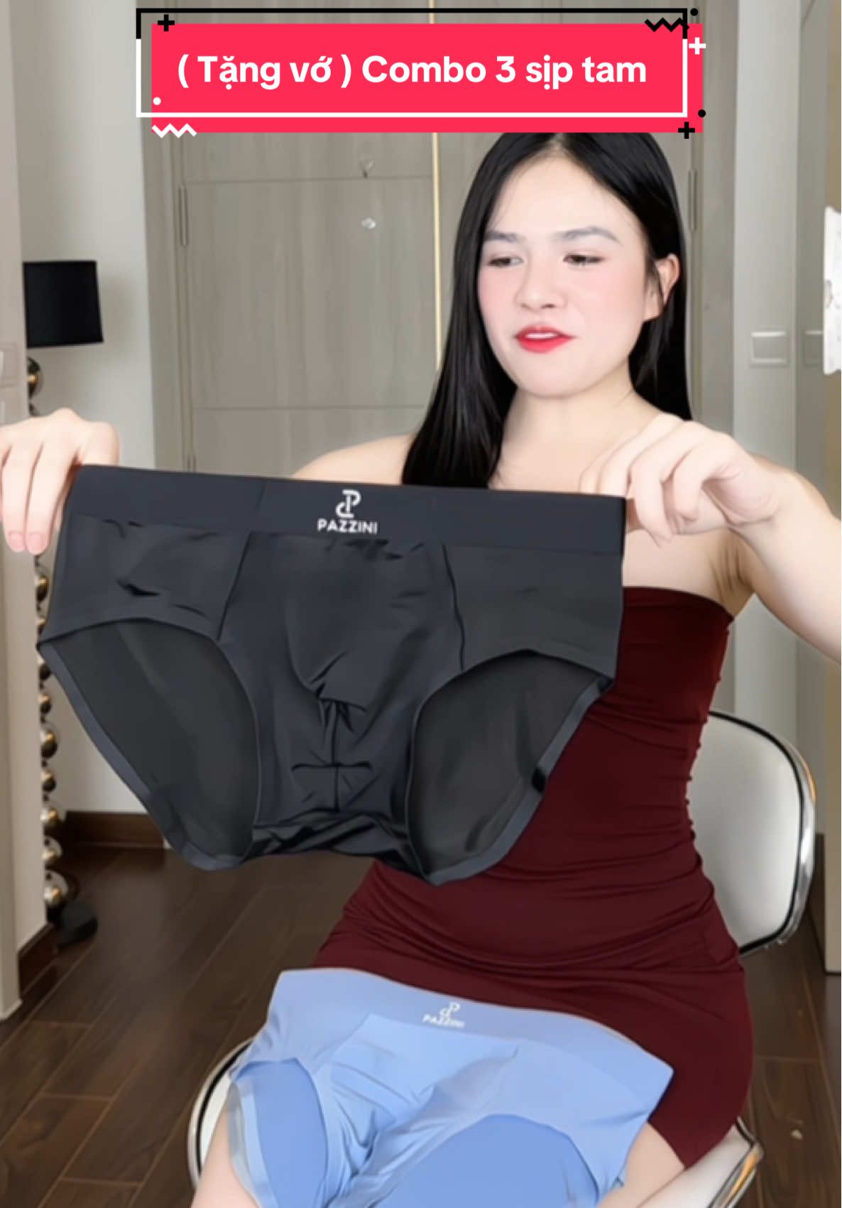( Tặng vớ ) Combo 3 sịp tam
