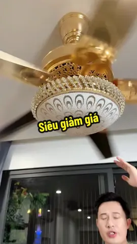 Quạt trần 5 cánh thép mạ vàng siêu đẹp #quat #quattran #xuhuong #muataitiktok #nhanuytin88 