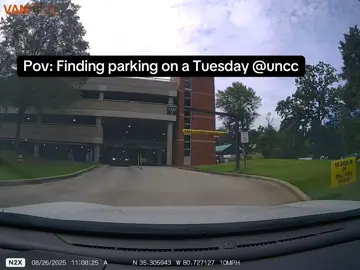 don’t get a parking pass if ur apartment complex has a shuttle😟 btw all the spots on the first floor were handicapp parking. I had to cut a lot of the clips bc then the video would be long af😭 #unccharlotte #parking #civilengineering 
